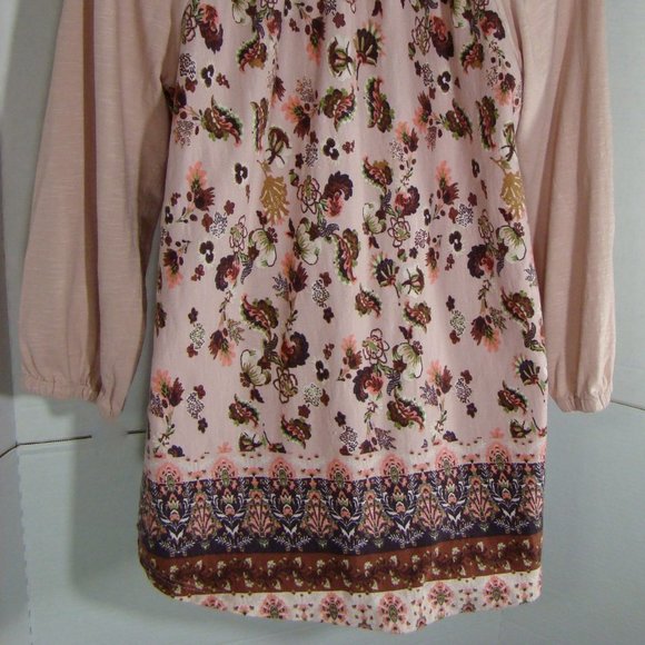 VINTAGE AMERICA Embroidered Pink & Plum Floral Peasant Top Women's Medium - Picture 9 of 14